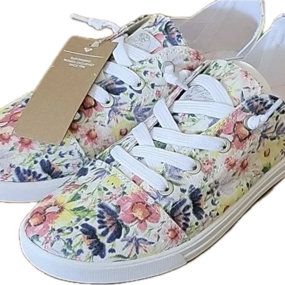 Roxy Floral Sneakers Casual Shoes Sizes 7.5 - Picture 6 of 8